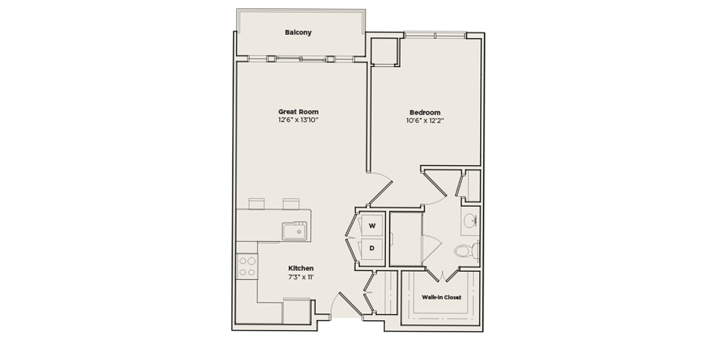 Assabet senior living apartment floor plan