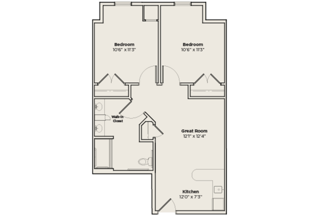 Felton senior living apartment floor plan