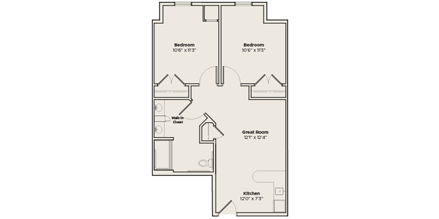 Felton senior living apartment floor plan