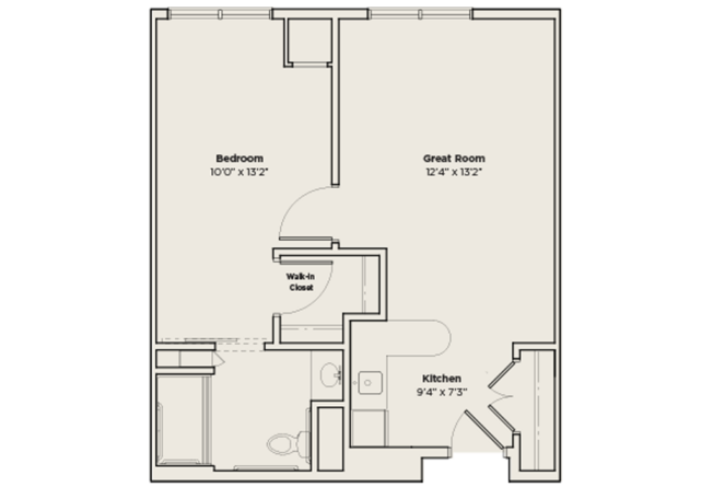 Houghton assisted living apartment floor plan