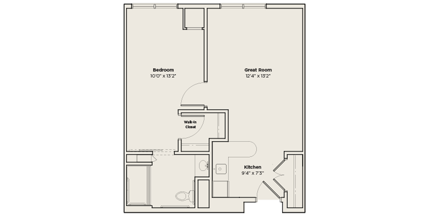 Houghton assisted living apartment floor plan