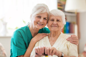 Senior with Caregiver