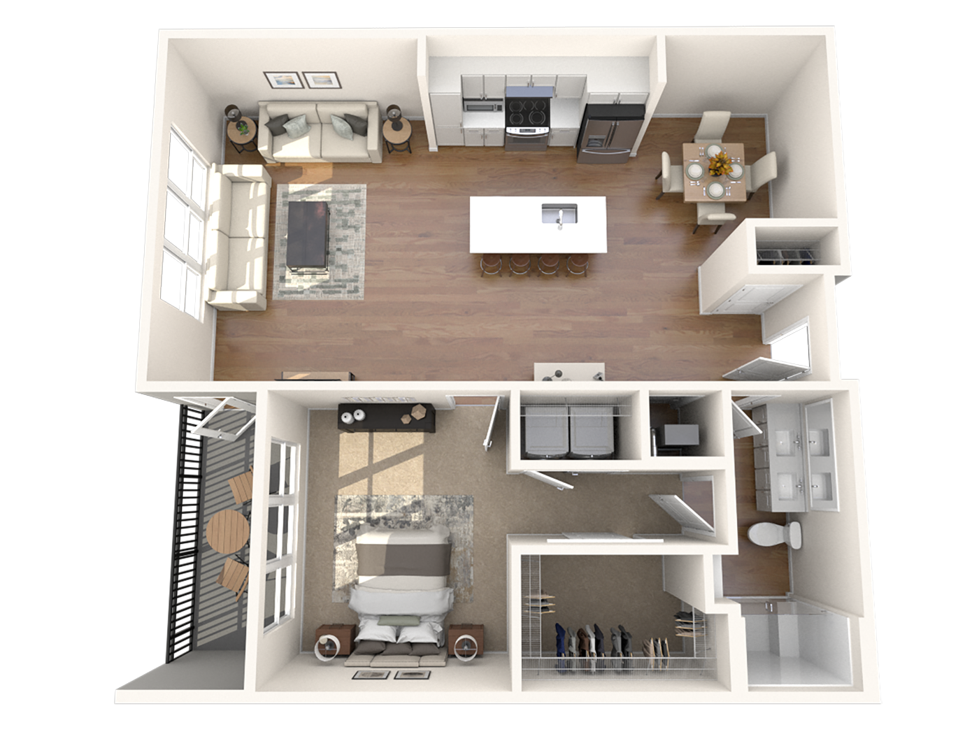 The 501 - One Bedroom Apartment with Den – Independent Living