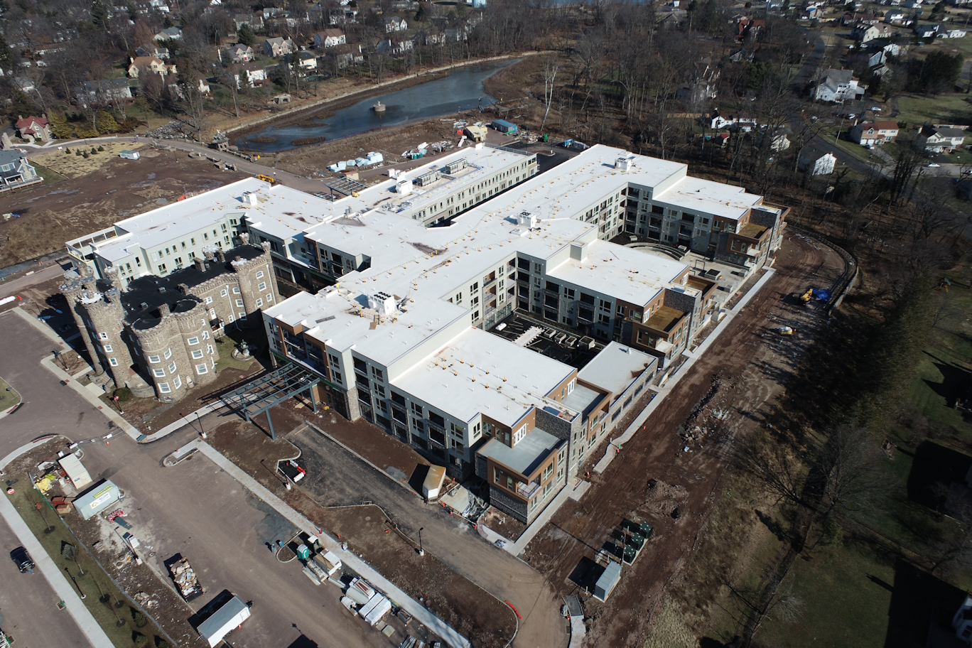 The 501 at Mattison Estate - February 2022 Construction Aerial Side