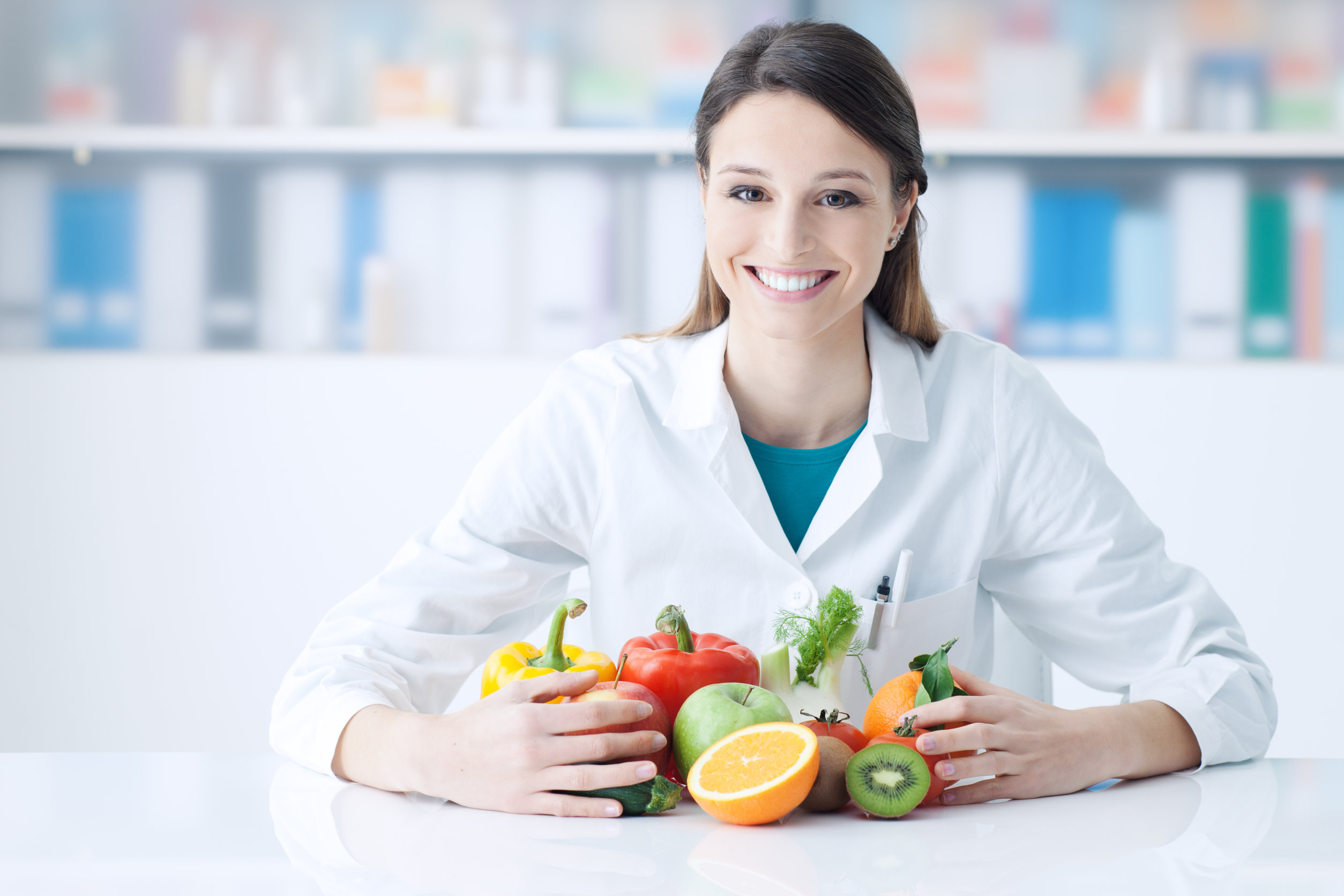 Nutritionist with Vegetables