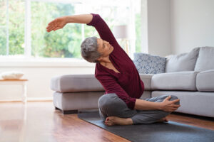 Senior in Yoga Pose