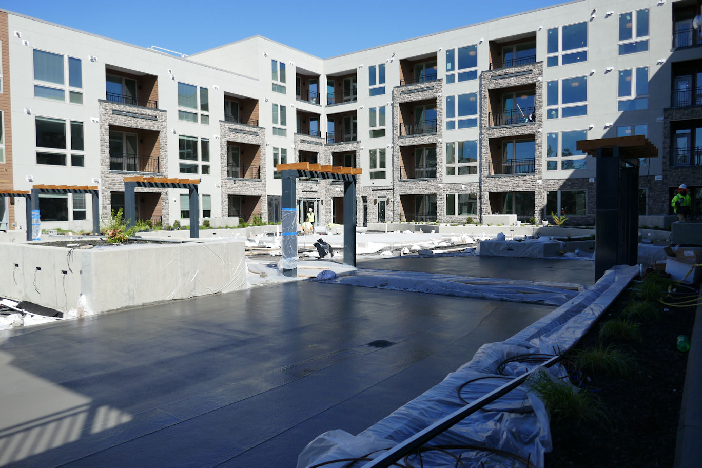 The 501 at Mattison Estate - April 2022 Construction - Courtyard